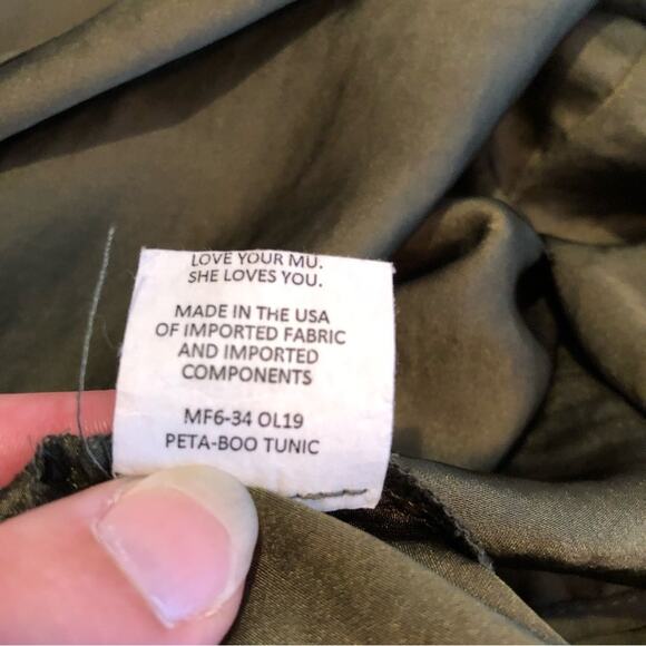 Show Me Your Mumu Peta-Boo army green cold shoulder tunic top Extra Small XS - Picture 9 of 15